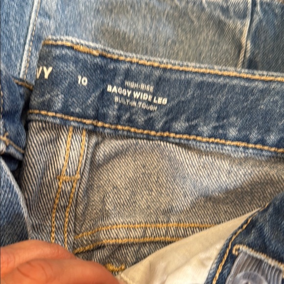 Girls size 10 High-Rise Baggy Wide Leg Jeans - Blue - Picture 2 of 12